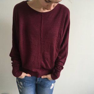 Christopher & Banks Maroon Scoopneck Sweater